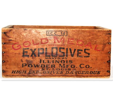 antique wooden explosive dynamite box gold metal|Antique Gold Medal Explosives Wooden Dynamite Crate Box .